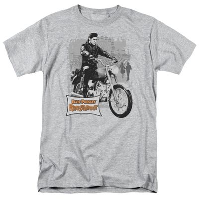 Elvis Presley Roustabout Poster Mens T Shirt Athletic Heather Retro Pop Classics