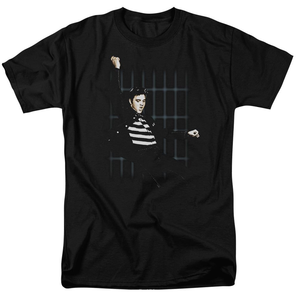 Elvis Presley Blue Bars Mens T Shirt Black Retro Pop Classics