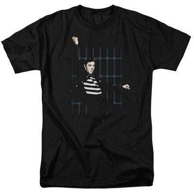 Elvis Presley Blue Bars Mens T Shirt Black Retro Pop Classics