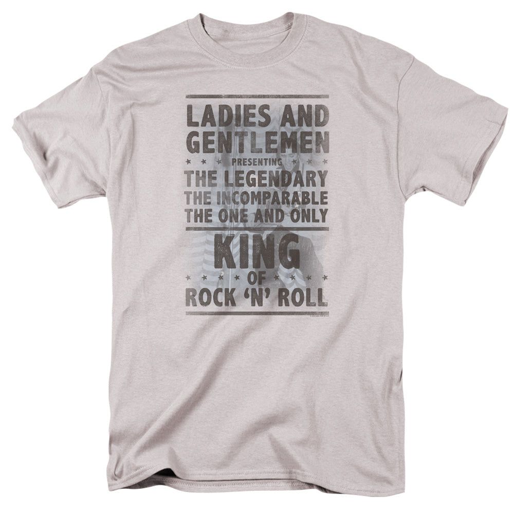 Elvis Presley Ladies And Gentlemen Mens T Shirt Silver Retro Pop Classics