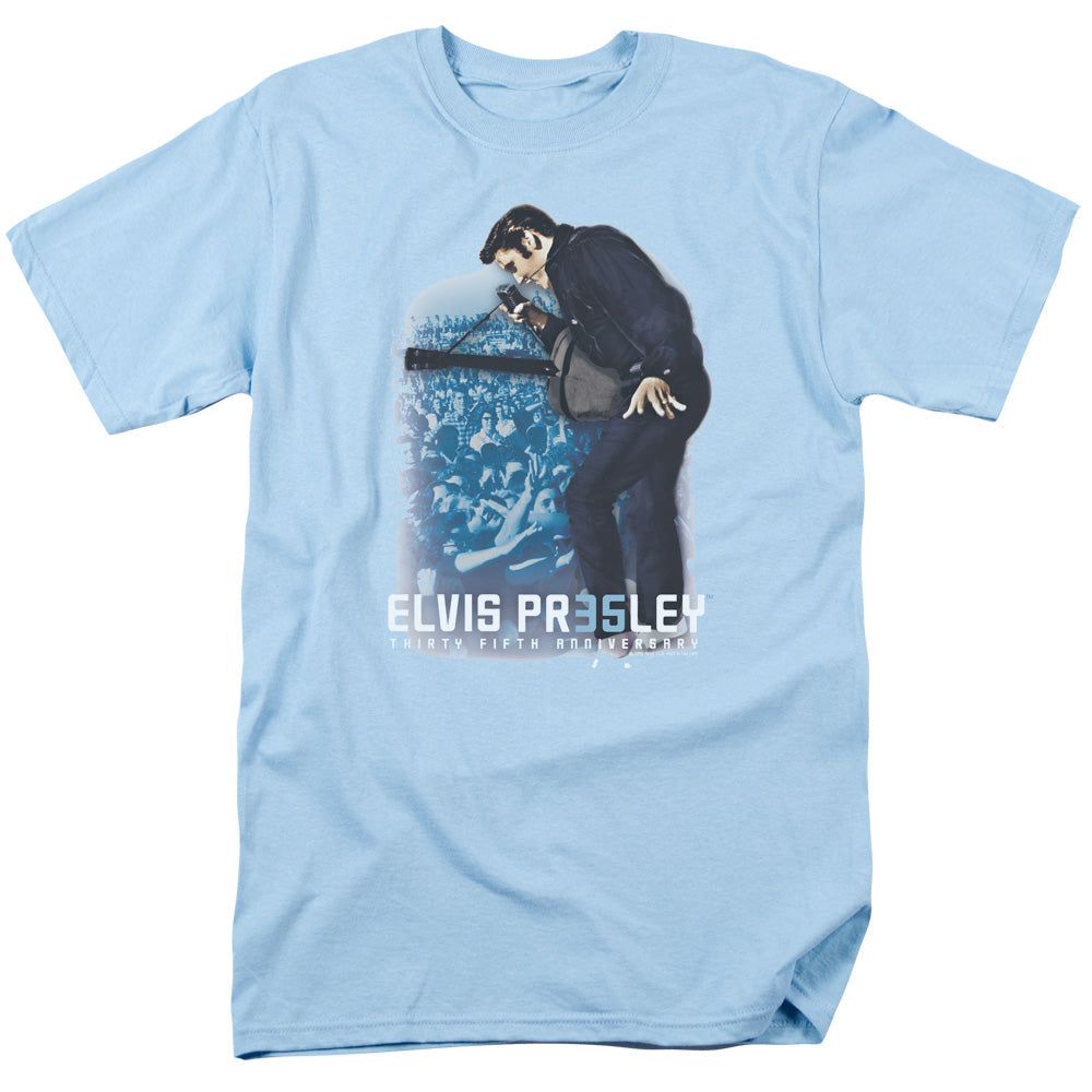 Elvis Presley 35Th Anniversary 3 Mens T Shirt Light Blue Retro Pop Classics