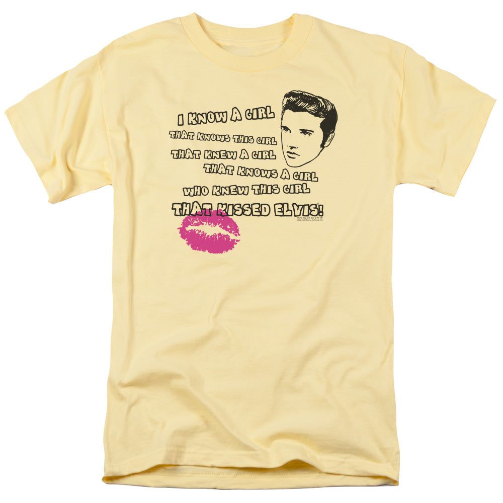 Elvis Presley Kissed Elvis Mens T Shirt Banana Retro Pop Classics