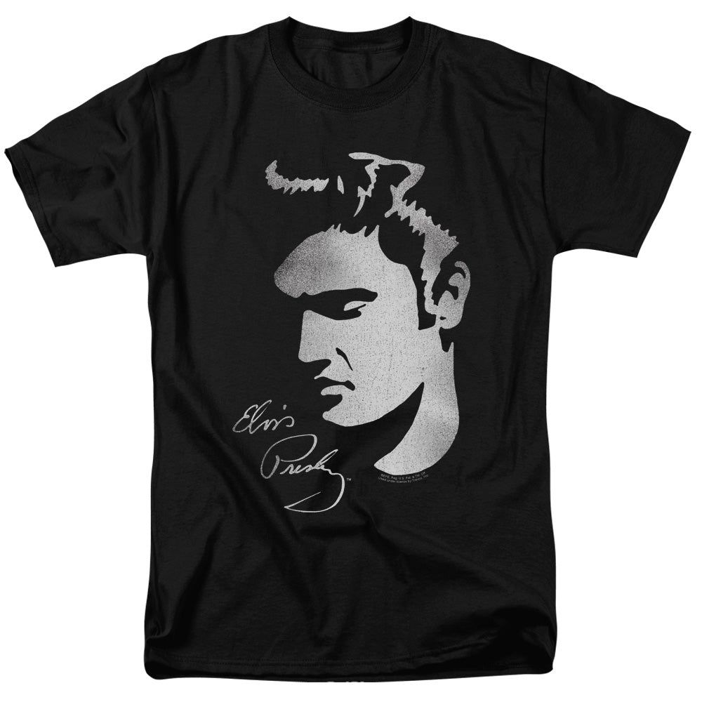 Elvis Presley Simple Face Mens T Shirt Black Retro Pop Classics