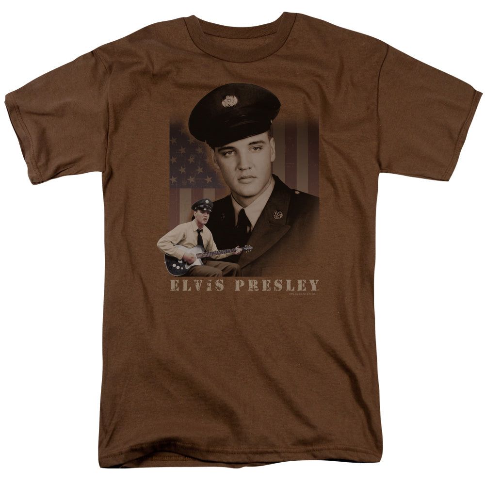 Elvis Presley Gi Elvis Mens T Shirt Coffee Retro Pop Classics
