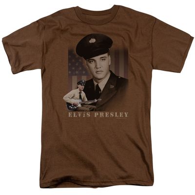 Elvis Presley Gi Elvis Mens T Shirt Coffee Retro Pop Classics