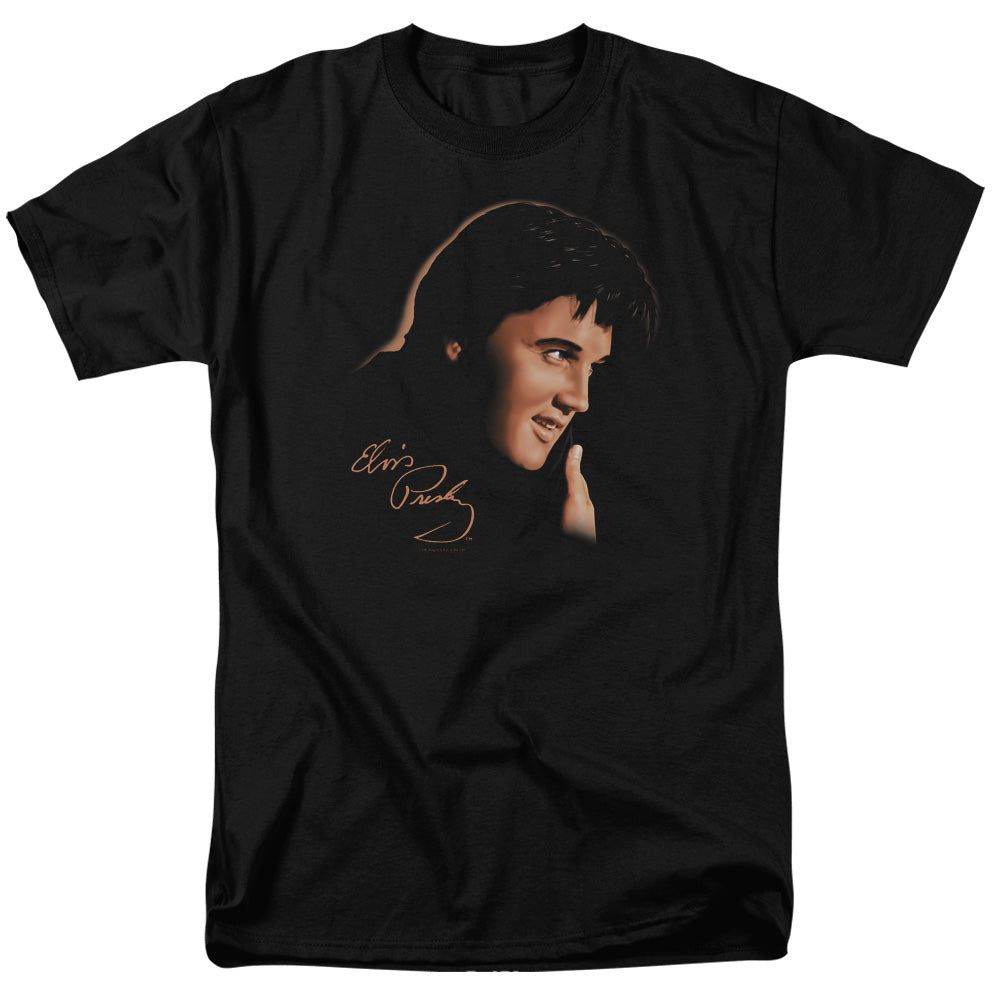 Elvis Presley Warm Portrait Mens T Shirt Black Retro Pop Classics