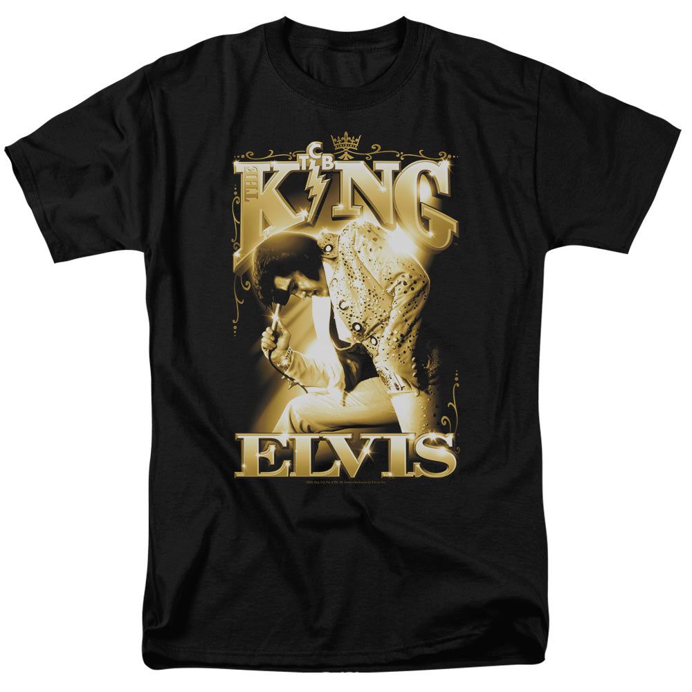 Elvis Presley The King Mens T Shirt Black Retro Pop Classics