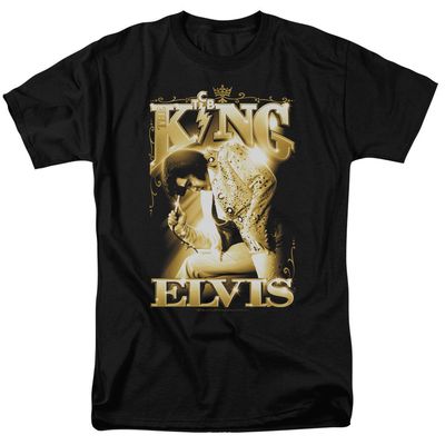 Elvis Presley The King Mens T Shirt Black Retro Pop Classics