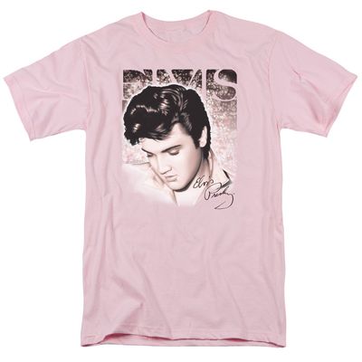 Elvis Presley Star Light Mens T Shirt Pink Retro Pop Classics