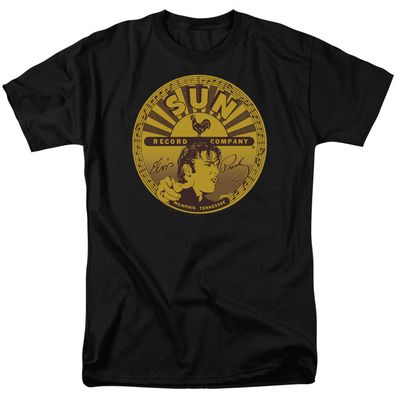 Sun Records Elvis Full Sun Label Mens T Shirt Black Retro Pop Classics