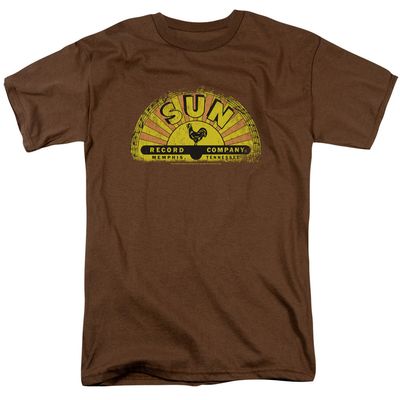 Sun Records Vintage Logo Mens T Shirt Coffee Retro Pop Classics