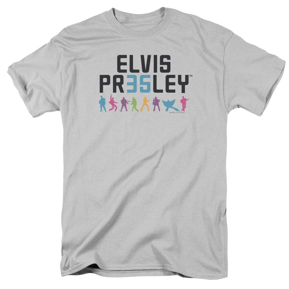 Elvis Presley 35 Mens T Shirt Silver Retro Pop Classics