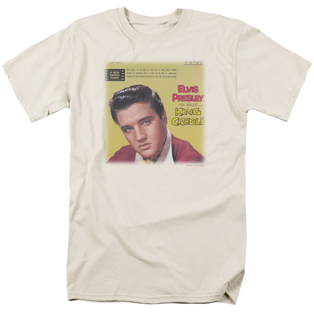 Elvis Presley King Creole Soundtrack Mens T Shirt Cream Retro Pop Classics