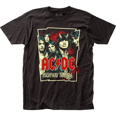 AC/DC Highway To Hell Mens T Shirt Black Retro Pop Classics