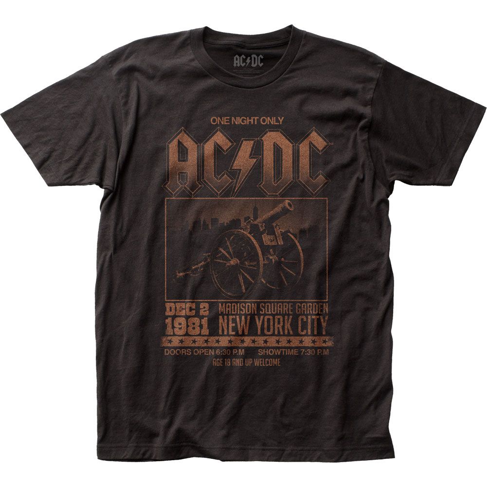 AC/DC Madison Square Garden Mens T Shirt Black Retro Pop Classics
