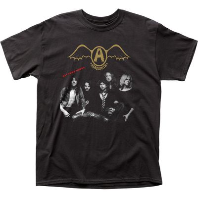 Aerosmith Get Your Wings  Mens T Shirt Black Retro Pop Classics
