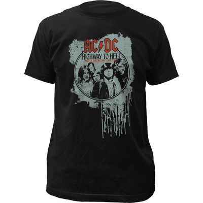 AC/DC Highway To Hell Tour 79 Mens T Shirt Black Retro Pop Classics