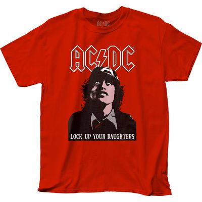 AC/DC Lock Up Your Daughters Mens T Shirt Black Retro Pop Classics