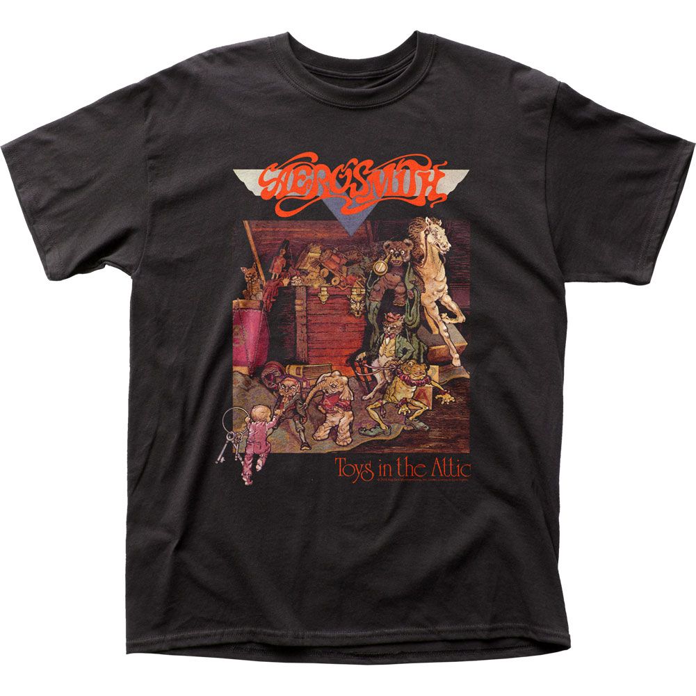 Aerosmith Toys In The Attic Mens T Shirt Black Retro Pop Classics