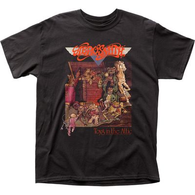 Aerosmith Toys In The Attic Mens T Shirt Black Retro Pop Classics