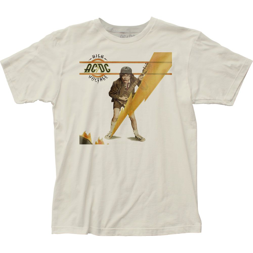 AC/DC High Voltage Mens T Shirt Vintage White Retro Pop Classics