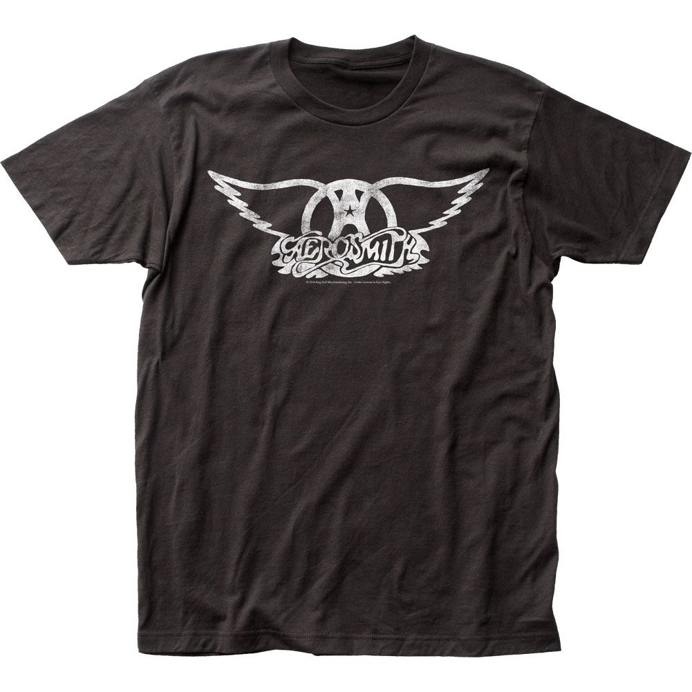 Aerosmith Logo Mens T Shirt Black Retro Pop Classics