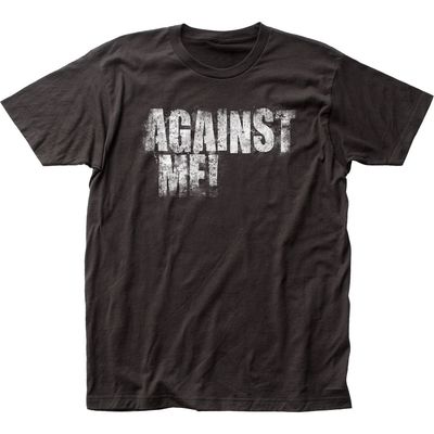 Against Me! Logo Mens T Shirt Black Retro Pop Classics