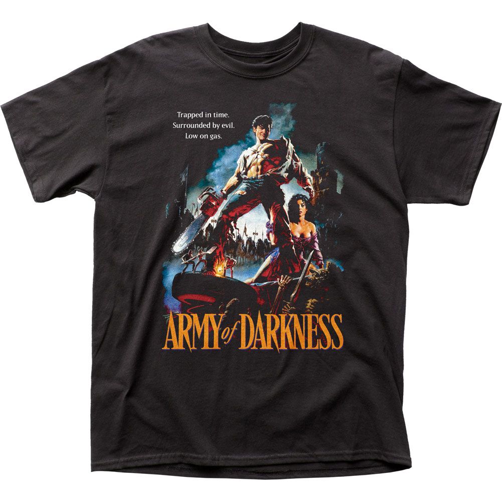 Army Of Darkness Trapped In Time Mens T Shirt Black Retro Pop Classics