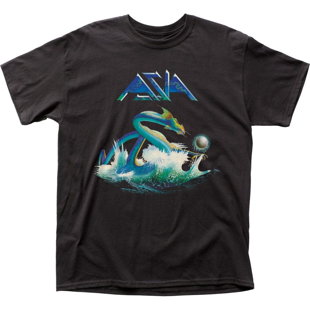 Asia Rock Band Debut Album Cover Mens T Shirt Black Retro Pop Classics