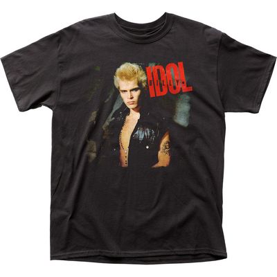 Billy Idol Album Cover Mens T Shirt Black Retro Pop Classics