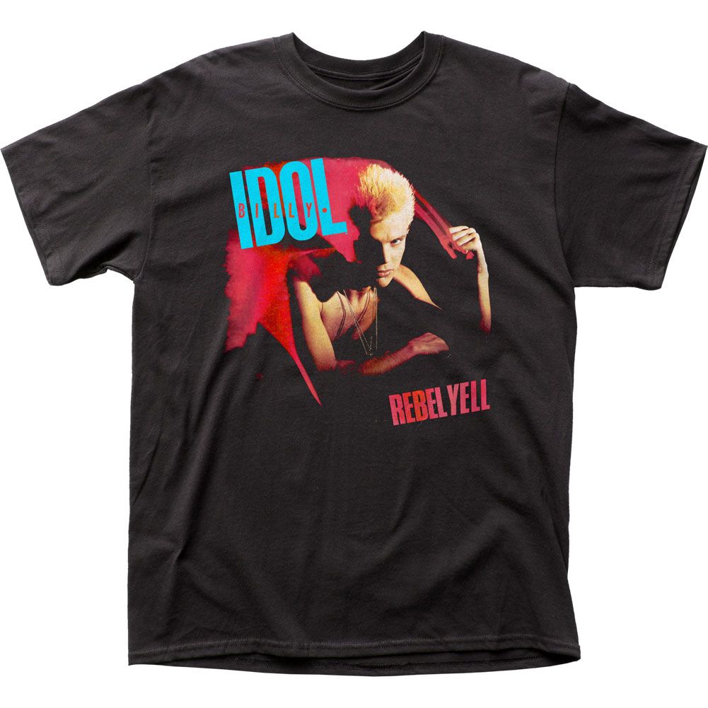 Billy Idol Rebel Yell Mens T Shirt Black Retro Pop Classics