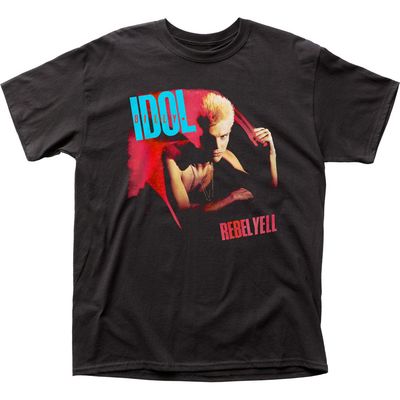 Billy Idol Rebel Yell Mens T Shirt Black Retro Pop Classics