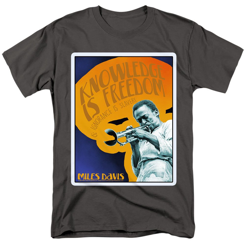 Miles Davis Knowledge And Ignorance Mens T Shirt Charcoal Retro Pop Classics