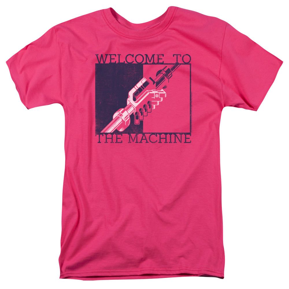 Pink Floyd Welcome To The Machine 2 Mens T Shirt Hot Pink Retro Pop Classics