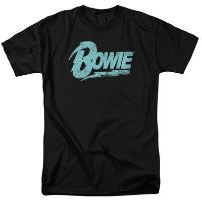 David Bowie Logo Mens T Shirt Black Retro Pop Classics