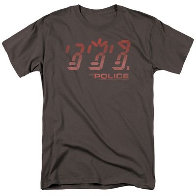 The Police Ghost In The Machine Mens T Shirt Charcoal Retro Pop Classics