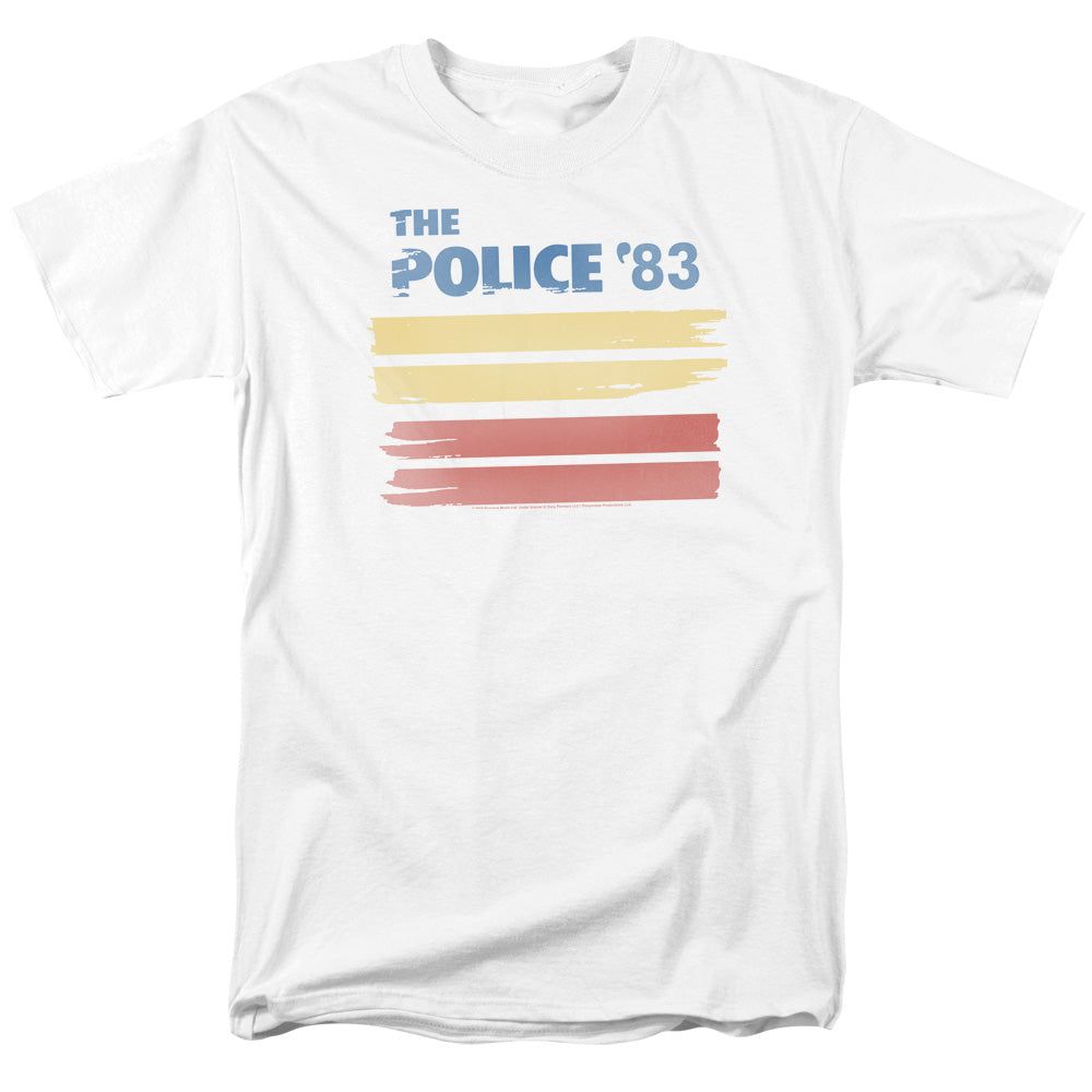 The Police 83 Mens T Shirt White Retro Pop Classics