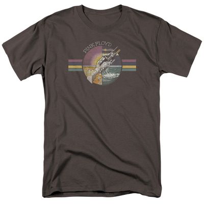 Pink Floyd Welcome To The Machine Mens T Shirt Charcoal Retro Pop Classics