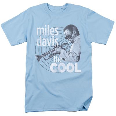 Miles Davis The Cool Mens T Shirt Light Blue Retro Pop Classics