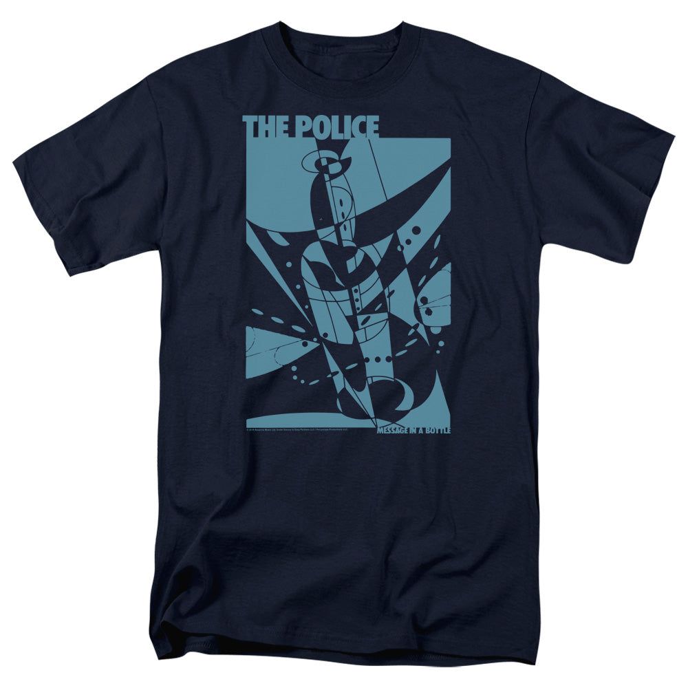 The Police Message In A Bottle Mens T Shirt Navy Retro Pop Classics