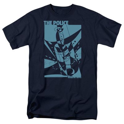 The Police Message In A Bottle Mens T Shirt Navy Retro Pop Classics