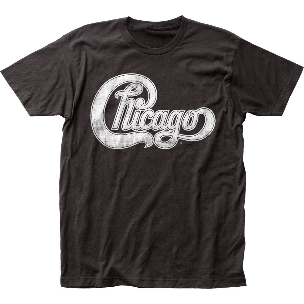 Chicago Logo Mens T Shirt Black Retro Pop Classics