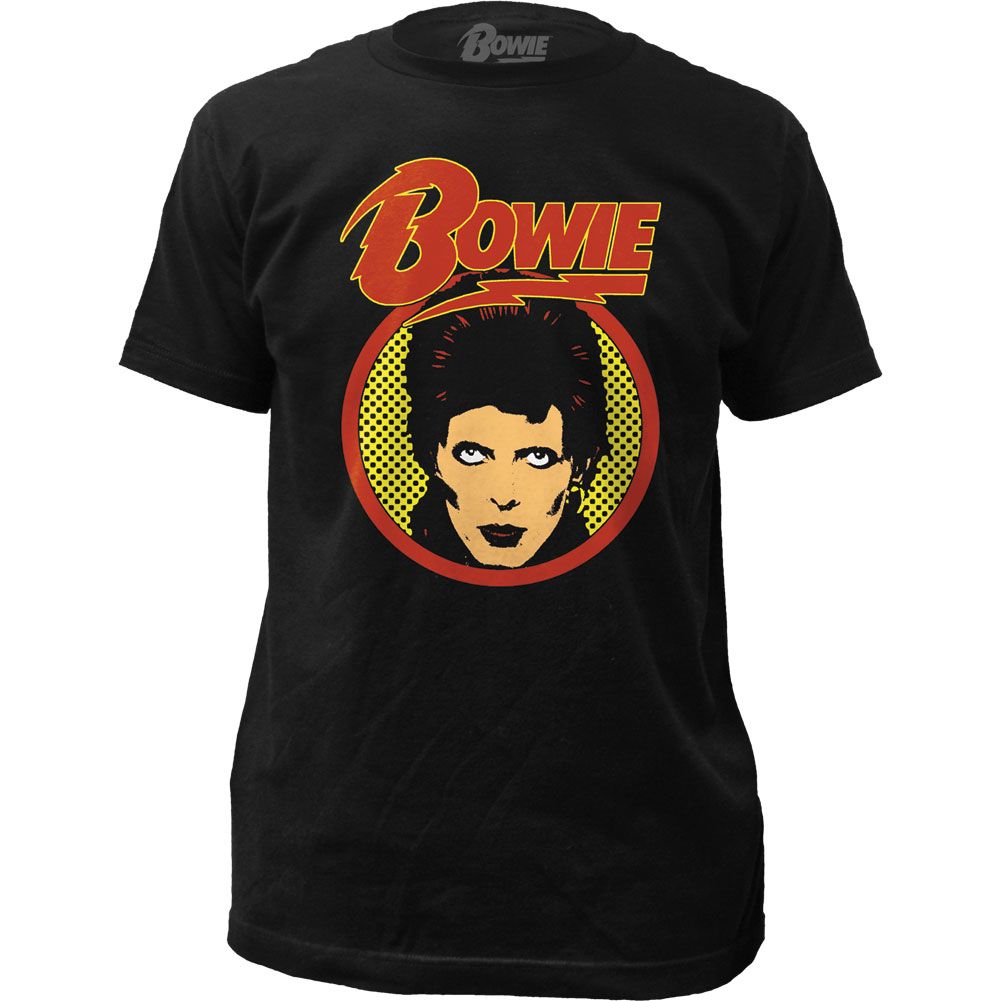David Bowie Glam Shot Mens T Shirt Black Retro Pop Classics