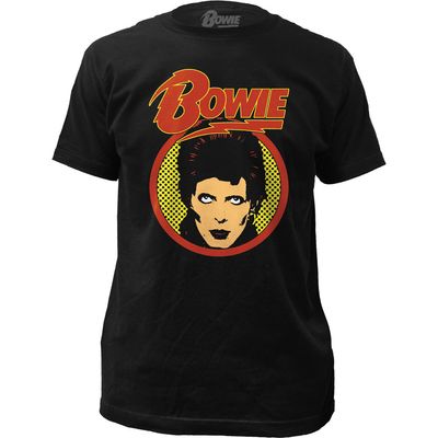 David Bowie Glam Shot Mens T Shirt Black Retro Pop Classics
