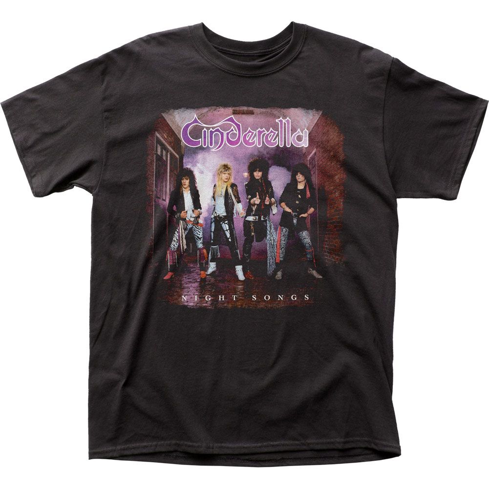 Cinderella Night Songs Mens T Shirt Black Retro Pop Classics