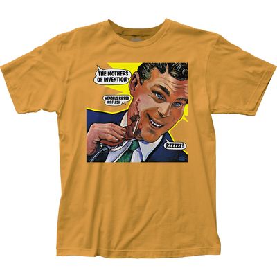 Frank Zappa Weasels Ripped My Flesh T Shirt Gold Retro Pop Classics