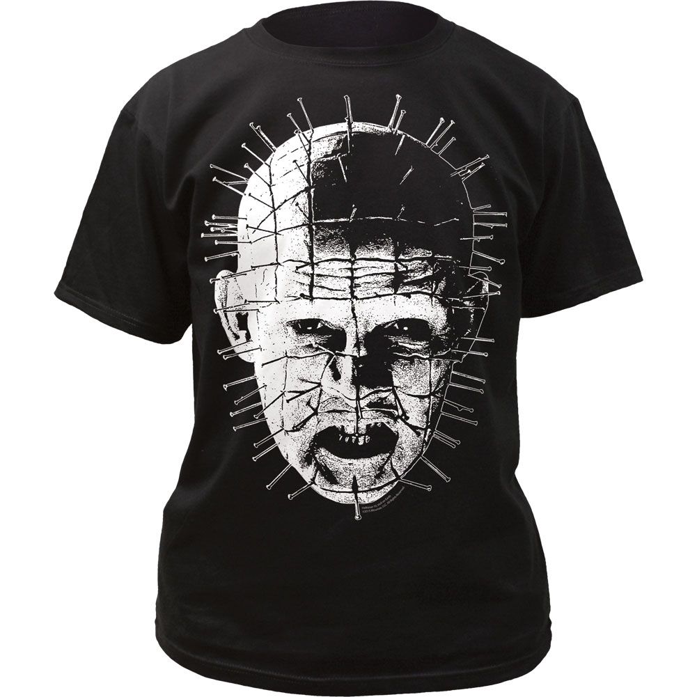 Hellraiser Distressed Pinhead Mens T Shirt Black Retro Pop Classics
