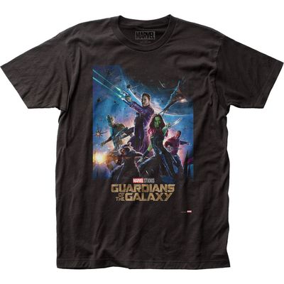 Guardians of the Galaxy Poster Mens T Shirt Black Retro Pop Classics