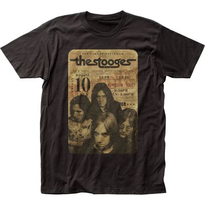 Iggy Pop Concert Ticket Mens T Shirt Black Retro Pop Classics