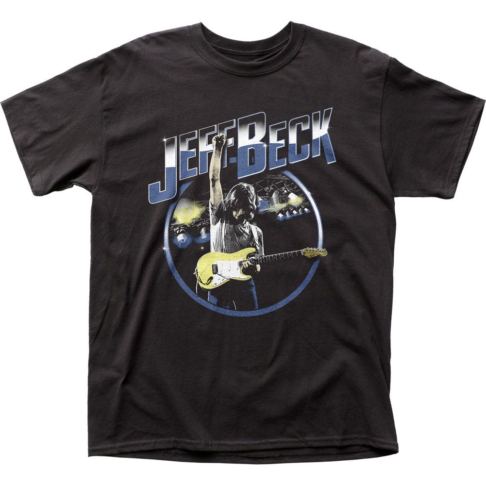 Jeff Beck On Stage Mens T Shirt Black Retro Pop Classics